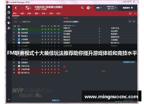 FM联赛模式十大最佳玩法推荐助你提升游戏体验和竞技水平